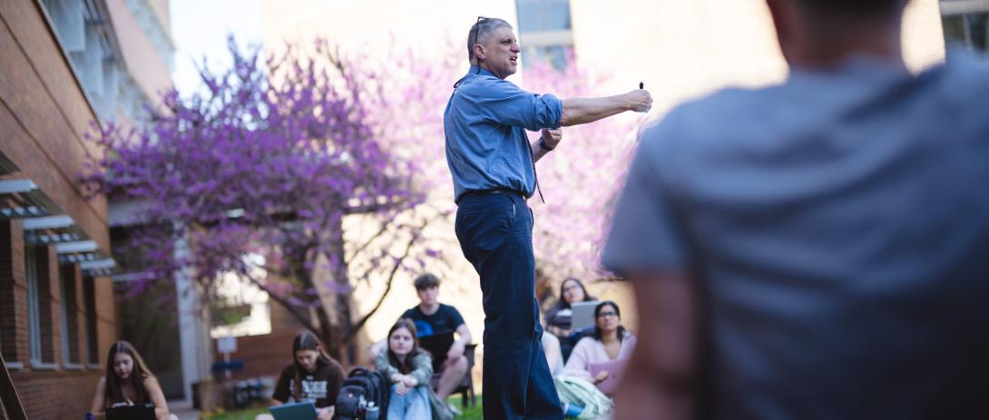 Outdoor class at Lehigh University.